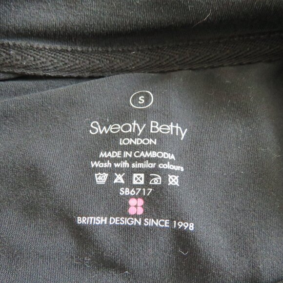 SWEATY BETTY After Class Organic Cotton Sweatshirt in Black Gym Lounge - Size S - Picture 14 of 14